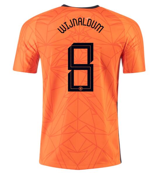 2020 EURO Netherlands Home Kit Soccer Jersey GEORGINIO WIJNALDUM 8